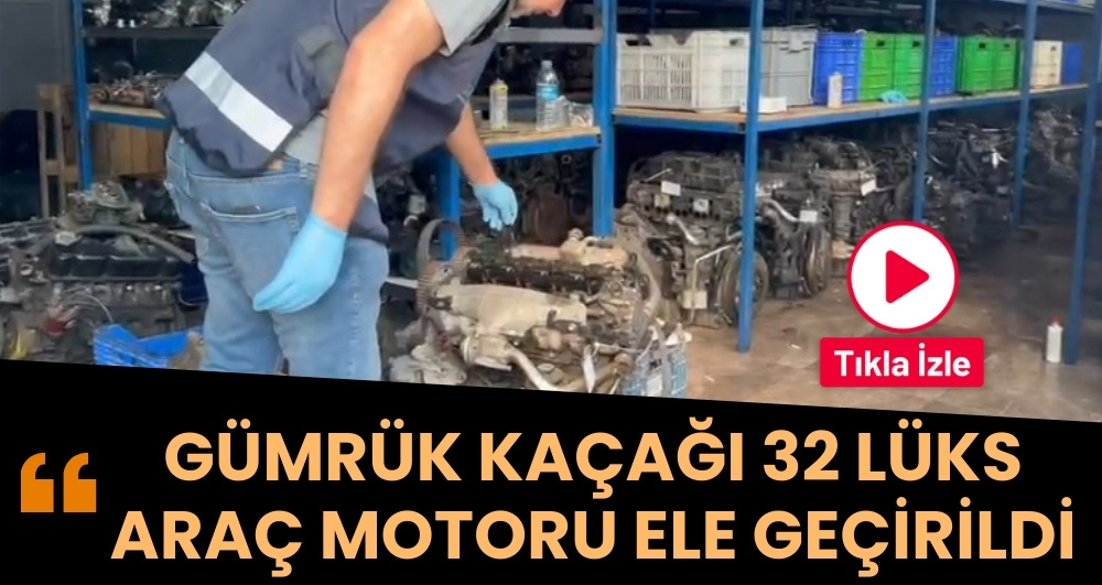 Samsun'da 3 milyon değerinde 32 adet lüks otomobil motoru yakalandı